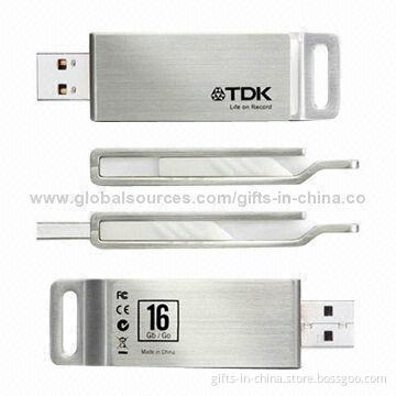 Metal USB Flash Drives with 128MB to 32GB Capacity, Support Plug-and-play Function